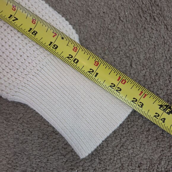 Michael Kors Cowl Neck Sweater Knit Pullover Tunic Top Neutral Cream Size S - Picture 15 of 15